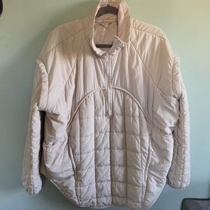 Free People Quilted Half-Zip Puffer Jacket